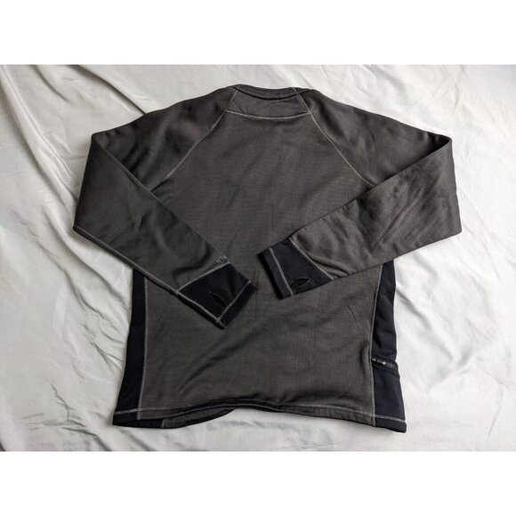 QOR Sweatshirt Gray Running 1/2 Zip Polyester Stretch Thumbhole Mens Size XXL - Picture 3 of 11